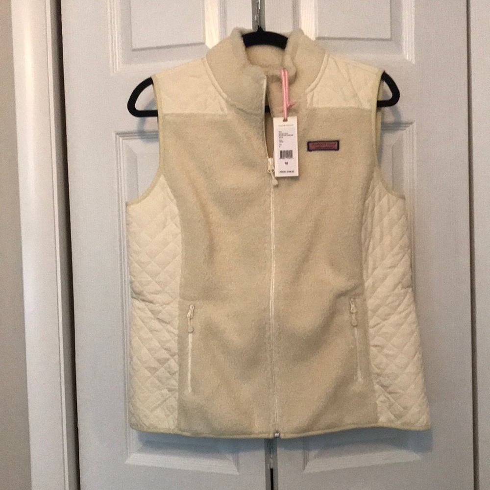 Quilted Vineyard Vines Cream Vest